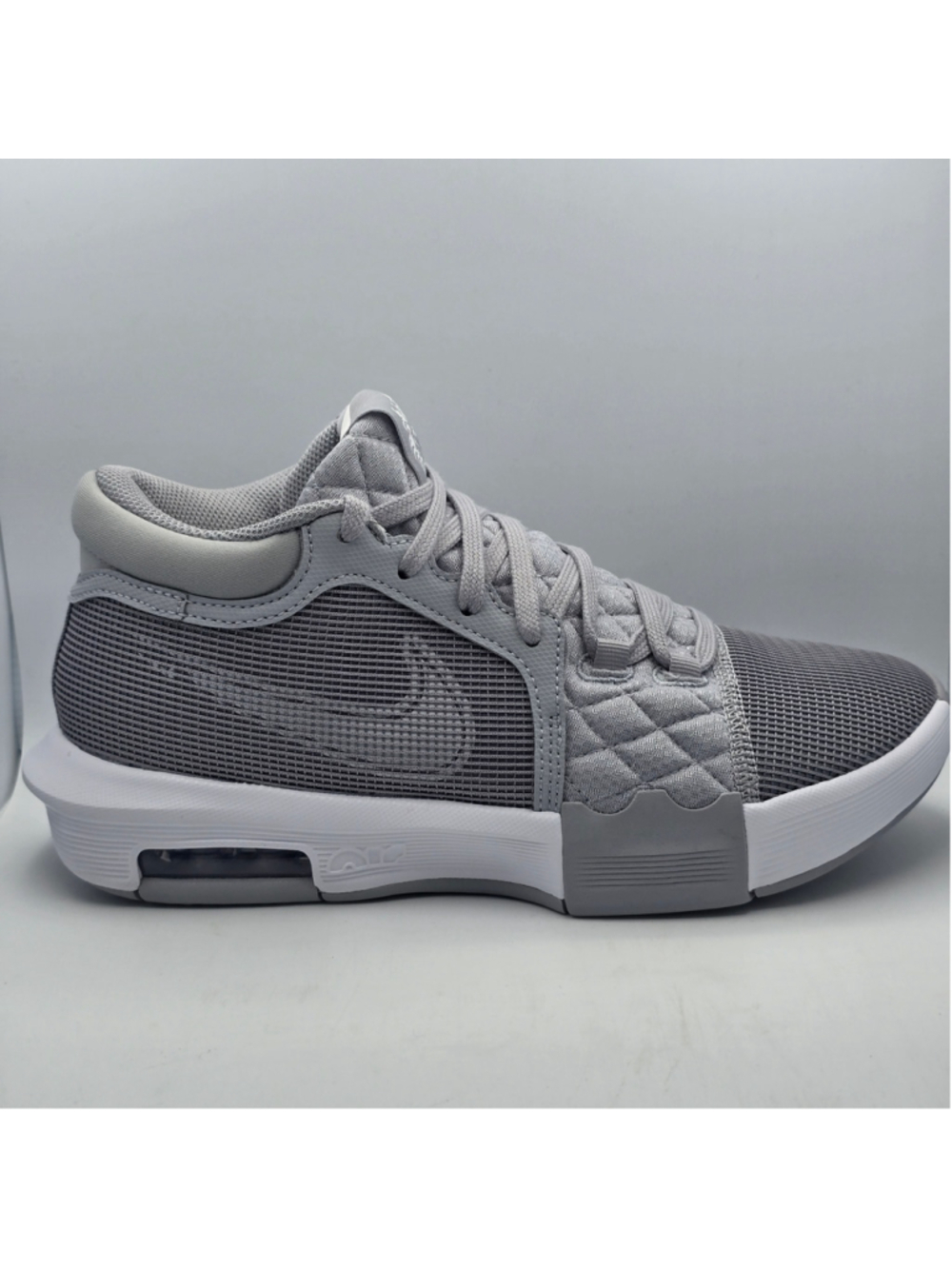 Men's Nike LeBron Witness VIII TB Athletic Shoes in Grey and White Men's 7